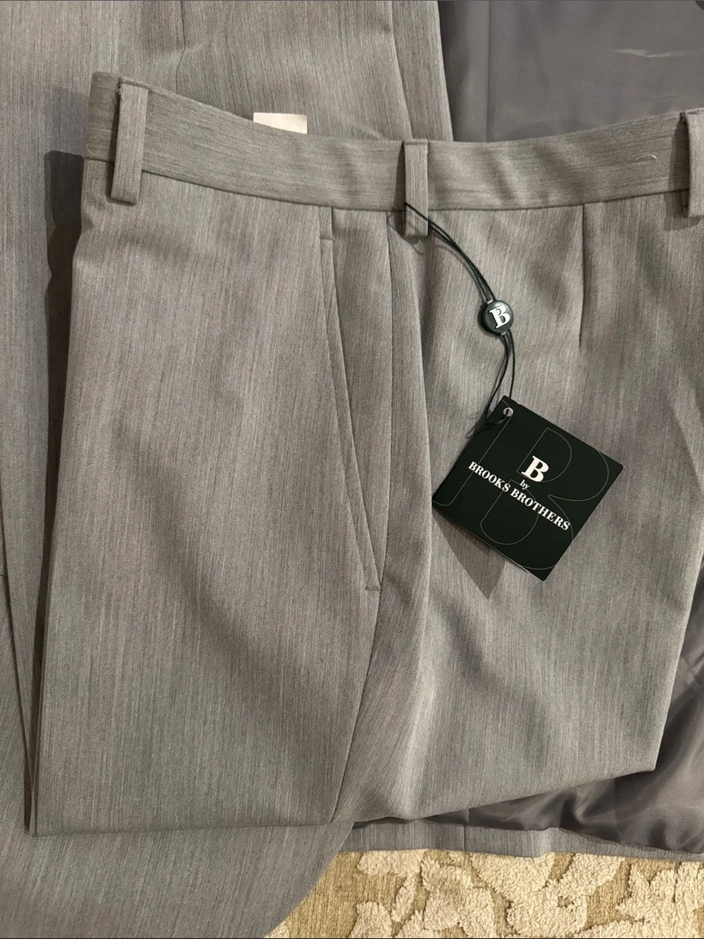 Brooks Brothers Light Gray Boys' Matching Suit Set